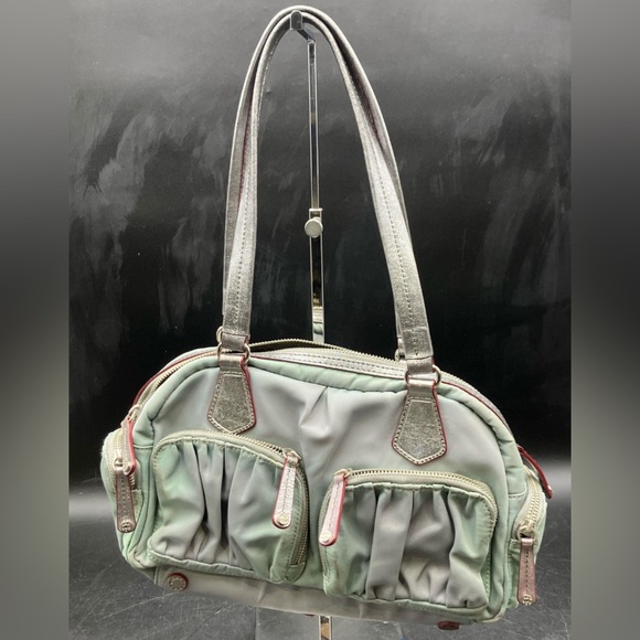 MZ Wallace Handbags - MZ Wallace, Stunning, Gray/Mint Purse, EUC